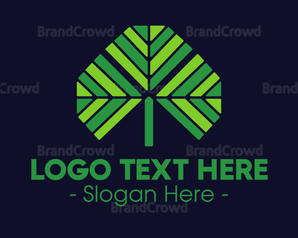 Green Tropical Palm Logo