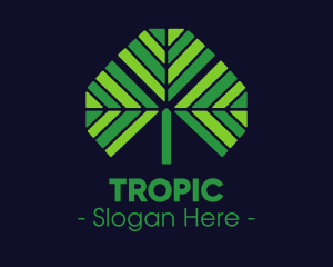 Green Tropical Palm logo design