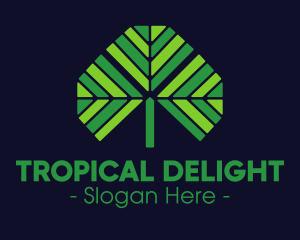 Green Tropical Palm logo design