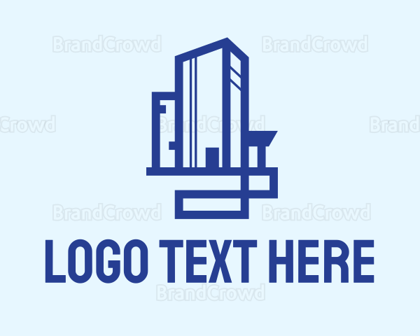 Blue Corporate Building Logo