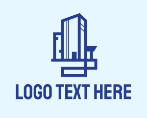 Minimalist - Blue Corporate Building logo design