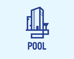 Building - Blue Corporate Building logo design
