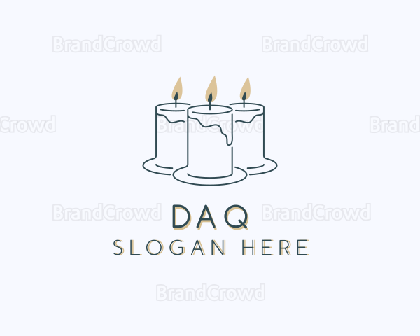 Candle Interior Design Decor Logo