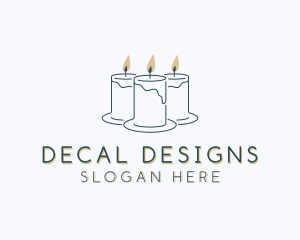 Candle Interior Design Decor logo design