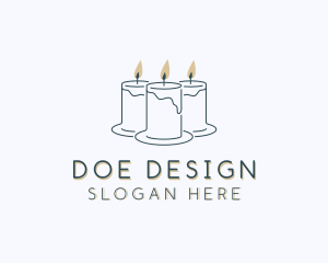 Candle Interior Design Decor logo design