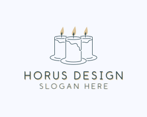 Candle Interior Design Decor logo design