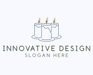 Candle Interior Design Decor logo design