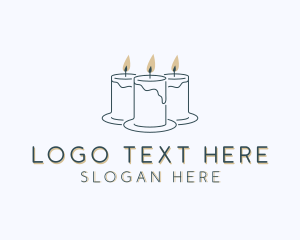 Candlelight - Candle Interior Design Decor logo design