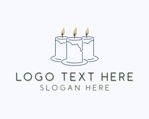 Candle Interior Design Decor Logo