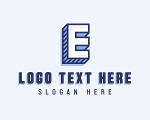 Letter De - Generic 3D Letter E logo design