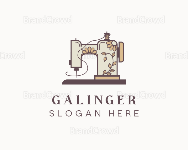 Floral Sewing Machine Logo