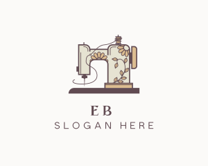 Floral Sewing Machine Logo