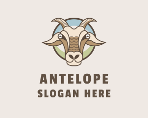 Goat Pasture Animal logo design