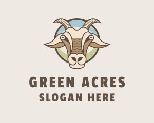 Pasture - Goat Pasture Animal logo design