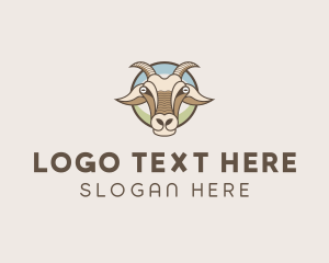 Animal - Goat Farm Animal logo design