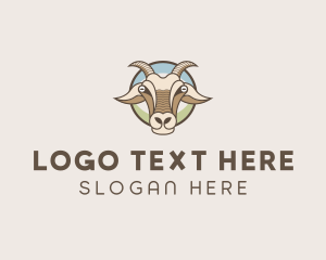 Antelope - Goat Farm Animal logo design