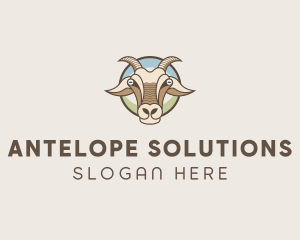 Antelope - Goat Farm Animal logo design