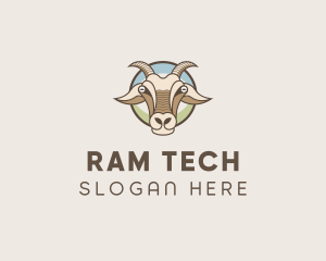 Goat Farm Animal logo design