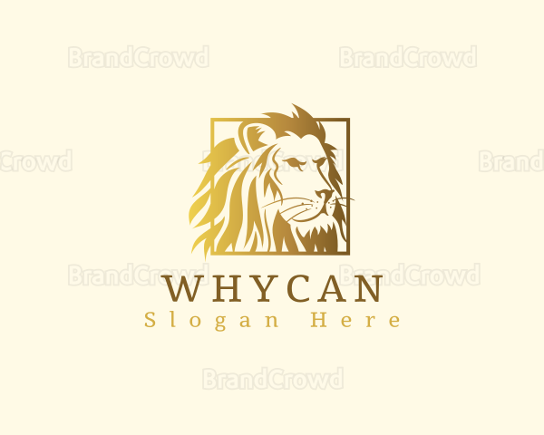 Golden Feline Lion Logo