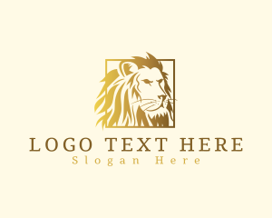 Zoology - Golden Feline Lion logo design