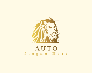 Golden Feline Lion Logo