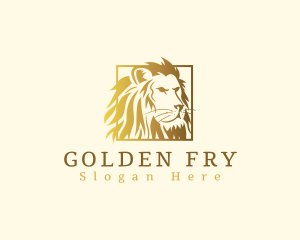 Golden Feline Lion logo design