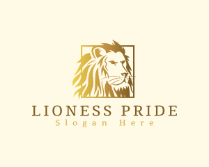 Golden Feline Lion logo design