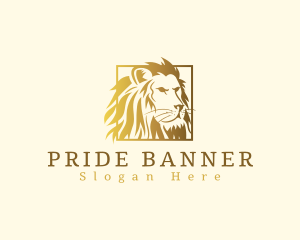 Golden Feline Lion logo design