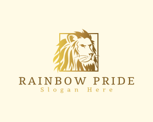 Golden Feline Lion logo design