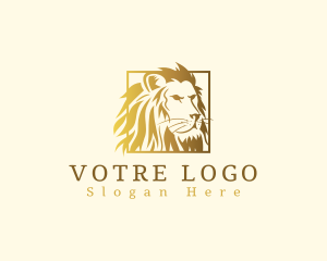 Carnivore - Golden Feline Lion logo design