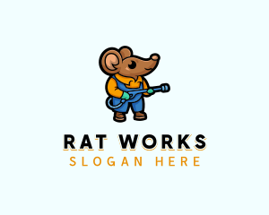 Janitorial Rodent Pressure Washer logo design