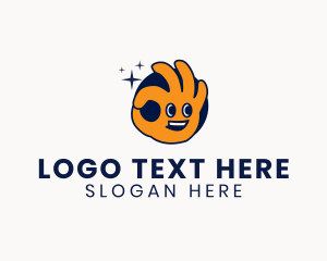 Cleaning Services - Clean Hand Character logo design