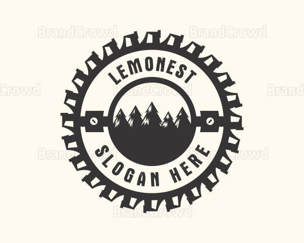 Pine Tree Lumberjack Logo