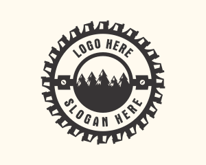 Pine Tree Lumberjack Logo