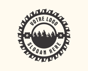 Pine Tree Lumberjack Logo