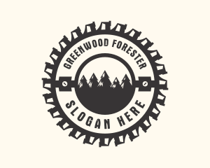 Forester - Pine Tree Lumberjack logo design