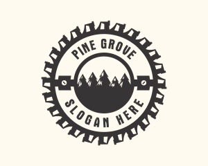 Pine Tree Lumberjack logo design