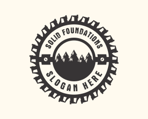 Craftsman - Pine Tree Lumberjack logo design