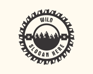 Craftsman - Pine Tree Lumberjack logo design