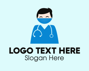 Surgeon - Doctor Surgeon Face Mask Scrubs logo design