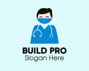 Surgeon - Doctor Surgeon Face Mask Scrubs logo design