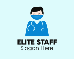 Staff - Doctor Surgeon Face Mask Scrubs logo design