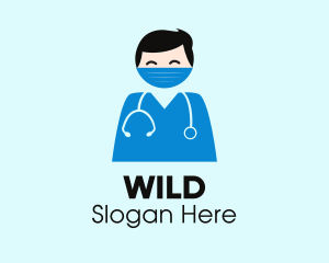 Staff - Doctor Surgeon Face Mask Scrubs logo design