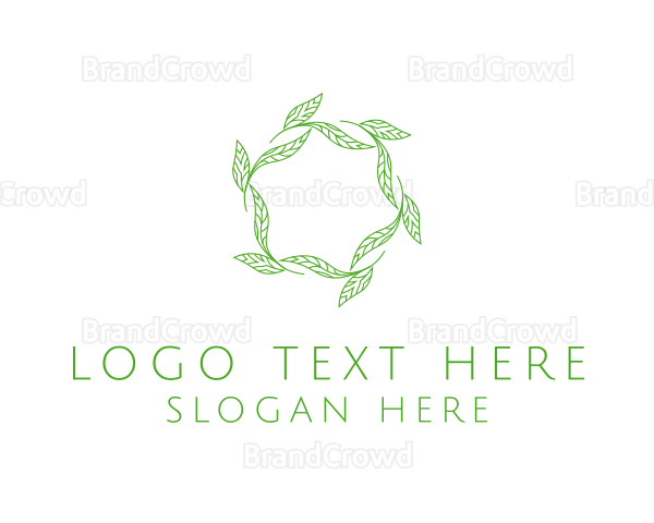 Green Nature Leaves Logo