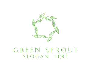 Green Nature Leaves logo design