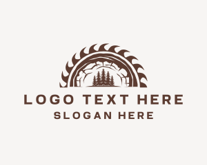 Logging - Carpentry Wood Workshop logo design