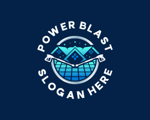 Roof Power Washing logo design