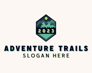 Trekking - Mountain Trekking Adventure logo design