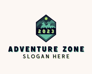 Mountain Trekking Adventure logo design