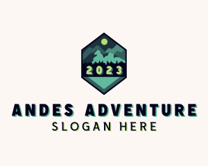 Mountain Trekking Adventure logo design